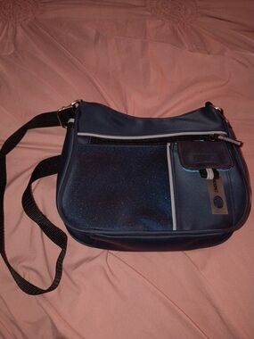 Vintage Unison Multi-Compartment Cosmetic Organizer Crossbody Purse
